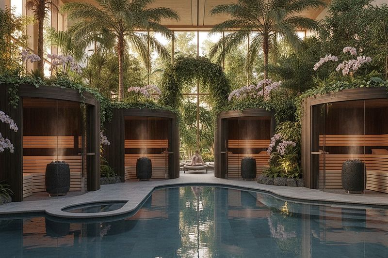 The Elysium zone: themed saunas and the botanical garden