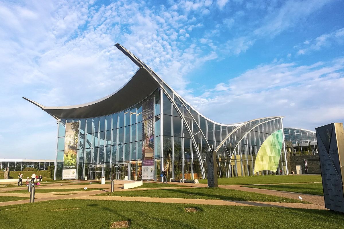 The exterior of Therme București at Balotești, north of Bucharest