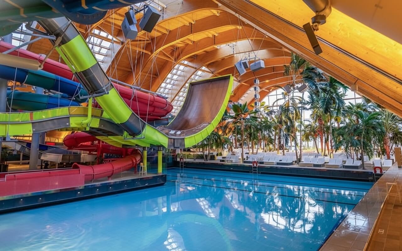 Therme Bucharest Galaxy zone water slides